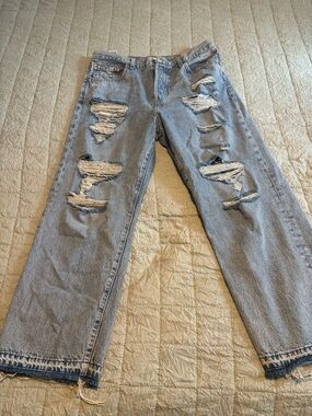 Levi's Light Blue Women's Relaxed Ripped Jeans